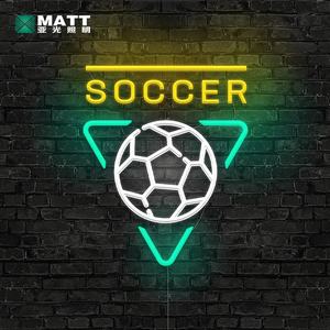 Enseigne au néon personnalisée en forme de ballon de football en feu, lumières au néon LED pour la décoration de club de football, décoration murale pour chambre d'enfant - Product Image 3