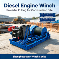 Treuil électrique Shenghua 5 tonnes modèle JM avec source d'alimentation hydraulique pour levage de grue et tirage de câbles à vitesse lente