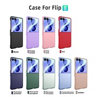 Coque de téléphone de haute qualité, nouvelle arrivée, ultra fine, en PC rigide, avec protection en verre trempé, antichoc, pour Samsung Z Flip 8