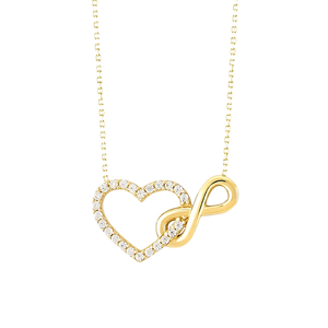 Delicado Collar Infinito de Oro con Circonita Cúbica Redonda, Elegante Cadena de Gargantilla para Uso Diario - Product Image 1