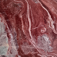 RUNPIN  Décoration haut de gamme Pierre naturelle Ancora Dalle de marbre rouge Art Panneau mural unique Plan de travail de cuisine