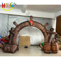 Parc d'attractions Arche gonflable promotionnelle Arche de pirate gonflable personnalisée Blow Up Pirate Gate