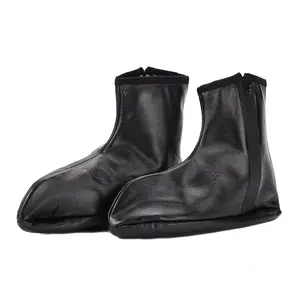 Custom cerw Thickened men leather socks black warm socks winter comfy wholesale unisex winter socks