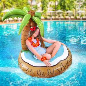 <span class=keywords><strong>Flotador</strong></span> Inflable Gigante con Forma de Palmera de Coco para Adultos, Construcción de PVC Resistente para Relajarse en la Piscina y la Playa - Product Image 6