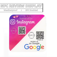 Expositor de Mesa Personalizado de Acrílico con NFC, Resistente al Agua, con Código QR para Reseñas de Google, Menú de Restaurante