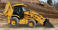 Backhoe Loader Heavy Duty SBH388 Mesin Diesel 74kW Kontrol Hidrolik Pilot Mesin Konstruksi & Pertanian