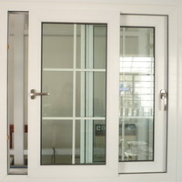 Bonne maison bon marché Pvc profil verre composite coulissant vers le haut ouragan impact fenêtre coulissante avec grille intérieure avec un stock adéquat