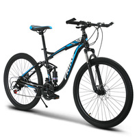 Vélo de montagne en vente directe d'usine, taille 26, pour adultes, 21 pouces, suspension intégrale, VTT