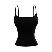 Prix de gros et personnalisable : Débardeur sexy ajusté pour femme avec coussinets amovibles, dos nageur push-up, dissimule les poignets des bras