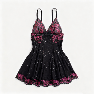 Günstiger Preis Damen Dessous Set Sexy Spitze BH Set Push-up Unterwäsche Slips Damen Bra lette BH und Höschen Set - Product Image 3