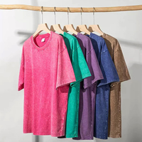 Camisetas Casuales Vintage de Algodón 100% de 230G, Lavado Envejecido, Oversize, con Estampado Frontal Personalizado, Tallas Grandes, Estilo Urbano - Venta Caliente 2026 al por Mayor
