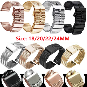 PDANY <span class=keywords><strong>Bracelet</strong></span> en maille milanaise universel 18 mm 20 mm 22 mm pour montres HUAWEI et Samsung, <span class=keywords><strong>bracelet</strong></span> de <span class=keywords><strong>montre</strong></span> en acier inoxydable, <span class=keywords><strong>bracelet</strong></span> en métal - Product Image 2