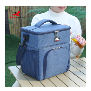 Custom Foldable Waterproof Cooler Bags Food Fruit Cold Bags Double Layer Thermal Insulation Picnic Portable Lunch Bags - Product Image 2