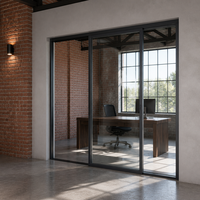 Porte coulissante en aluminium à double vitrage, isolée thermiquement, système de patio extérieur résidentiel, vente en gros