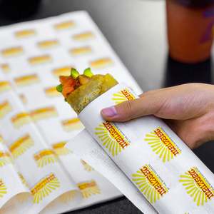 Customized <b>Eco</b>-<b>Friendly</b> Disposable Oil Proof Printed Logo Size Food Grade Tacos Burritos <b>Paper</b> Greaseproof Deli Meat <b>Paper</b> - Product Image 4