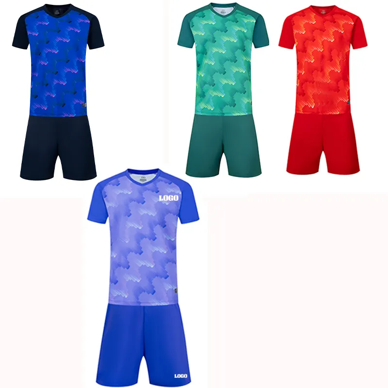 Bluk venta al por mayor de ropa de entrenamiento de impresión personalizada fútbol uniforme Jersey conjuntos en blanco hombres fútbol Jersey para la venta
