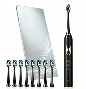 Cepillo de Dientes Sónico Eléctrico Recargable, Silencioso, 5 Modos, IPX7, 180 Días de Duración de la Batería, Temporizador, Cerdas de Nailon Dentales, <span class=keywords><strong>Negro</strong></span> - Product Image 1