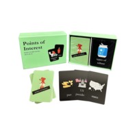 Jeu de cartes familial personnalisé et écologique, impression sur mesure, 300-350 cartes, papier noir et blanc, jeux de cartes à boire avec boîte en 2 parties