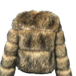 Mantel wanita, Vintage bulu palsu wanita kain untuk mantel <span class=keywords><strong>musim</strong></span> <span class=keywords><strong>dingin</strong></span> panjang lembut hangat pendek - Product Image 3