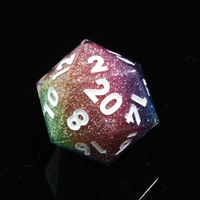 Juego de Dados MINI PLANET Whirling Dream, Dados Poliédricos de Resina Hechos a Mano con Bordes Afilados para Juegos de Mesa TRPG Dungeons&Dragons DND