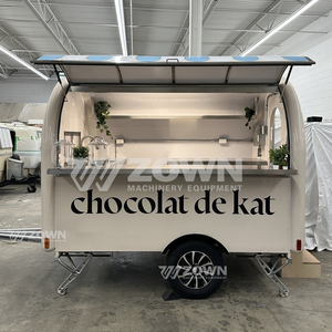 Chariot de vente ambulant en acier inoxydable durable, configuration personnalisée, remorque de concession pour la vente de glaces, bubble tea et snacks - Product Image 4