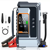 Kit d'outils d'urgence 4-en-1 3000A Peak avec démarreur de voiture, pompe à air et écran LCD pour voitures 2.0T 3.0L, SUV et motos