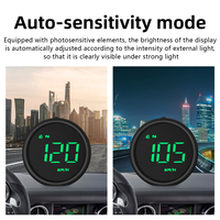 Alarm mobil Digital, aksesoris mobil Speedometer pengingat Alarm Digital pintar tampilan kepala LED GPS 2025