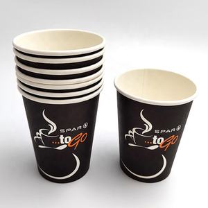 Gobelet en papier à mur unique <span class=keywords><strong>Kingwin</strong></span> 8oz/12oz/16oz, tasse à café en papier jetable avec couvercle et manchon - Product Image 1