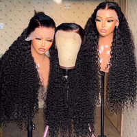 Perruques de cheveux humains HD 300% Deep Wave Birmanes 38 40 pouces, Lace Frontal HD 13x6, Pré-épilées, Bouclées Birmanes, Perruque Lace Front 13x4 Brésilienne