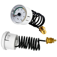 0-6Bar 40mm Diameter 2.5% Accuracy Panel Mount Brass Capillary Pressure Gauge CE Certification 0~6Bar for Wall Hung Gas Wall