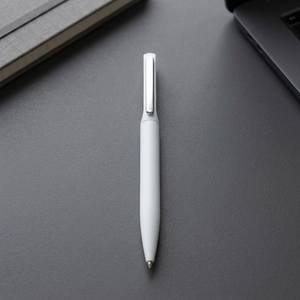 Penna a Sfera in Alluminio Riciclato Senza Marca, Collezione Blanca con Inchiostro Blu, Modello 107915-1 - Product Image 3