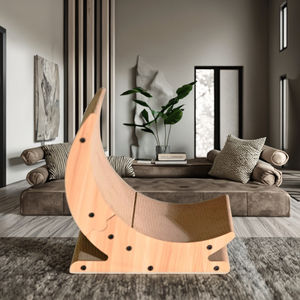 Carta ondulata a forma di luna in piedi gatto Scratcher all'ingrosso grandi giocattoli per animali domestici - Product Image 6