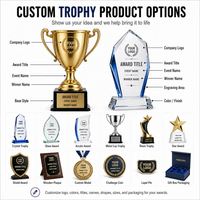 Adornos Decorativos de Madera con Forma Personalizada y Medalla de Cristal para Eventos de Danza y Música, Trofeo de Madera y Cristal