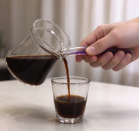 Cafetière turque en verre transparent avec poignée latérale, Cezve conique en borosilicate résistant à la chaleur pour la maison et le café
