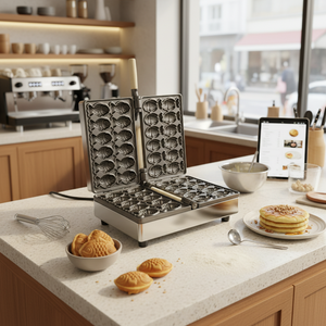 เครื่องทำเค้กรูปปลาแบบตั้งโต๊ะ New CookTech ควบคุมด้วยระบบสัมผัส ดิจิตอล สมาร์ทคอนโทรล อัตโนมัติ เครื่องทำฮอตเต็อกเกาหลี สแตนเลสสตีล - Product Image 3