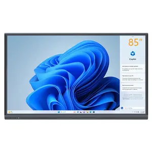 OEM 85 Inch Infrared Touch Screen Boards For Corporate 4K UHD Android Windows Dual System OPS Interactive Flat-Panel Displays