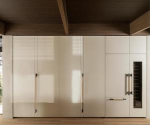 Mobili da cucina moderni in legno massello set di mobili da cucina in legno componibile da parete in marmo controsoffitto armadio da cucina - Product Image 3