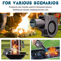 Souffleur électrique puissant 9733, DC 12V 1.2A avec contrôleur de vitesse, ventilateur portable pour barbecue, haute pression, haut débit d'air