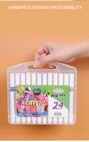 12/24/36 couleurs marqueurs acryliques stylos de peinture avec pointe moyenne pour peinture de roche pierre bois toile céramique métal verre bricolage artisanat