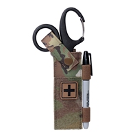 Bolsa Táctica para Tijeras y Marcador con Parche de Moral, Mini IFAK Médico de Campo para Chaleco Táctico MU