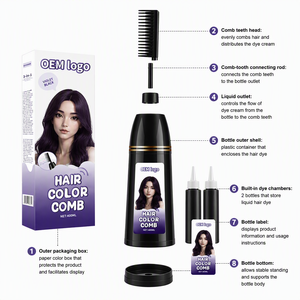 Tinta per <span class=keywords><strong>Capelli</strong></span> e Barba alle Erbe Nutriente Grigio Scuro, Protegge il Cuoio Capelluto Durante la <span class=keywords><strong>Colorazione</strong></span> - Product Image 5