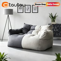 OTAUTAU Housse de pouf 2 places sans rembourrage, siège de sol, canapé, pouf, chaise longue, fauteuil inclinable, mobilier sans cadre SF007