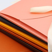 Enveloppes d'emballage en papier pliables personnalisées avec logo pour foulards en soie en gros, avec ruban