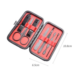 7 pezzi In 1 Nero Freddo Migliore Vendita <span class=keywords><strong>Manicure</strong></span> <span class=keywords><strong>Set</strong></span> <span class=keywords><strong>Pedicure</strong></span> Kit Includono Sopracciglio Forbici Della Cuticola Pusher <span class=keywords><strong>e</strong></span> Lima per Unghie - Product Image 6