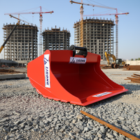 Godet d'excavatrice S70 0,7 m³ robuste pour travaux de terrassement avec excavatrice de 20 tonnes