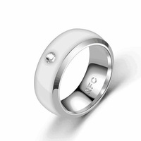 Bague connectée Nfc en céramique noire, pour hommes et femmes, étanche, intelligente, à la mode, bijoux, cadeau de vacances, pour Couple, nouveau