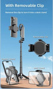 New P15Mini-C Magnetic Selfie Stick Tripod điện thoại di động đứng không dây điều khiển từ xa điện thoại di động chủ - Product Image 4