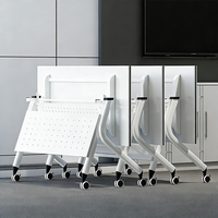 Nouvelle table de formation pliable au design minimaliste pour bureau, salle de classe et salles de réunion - Ensemble de bureau et de chaise modulaires multifonctions
