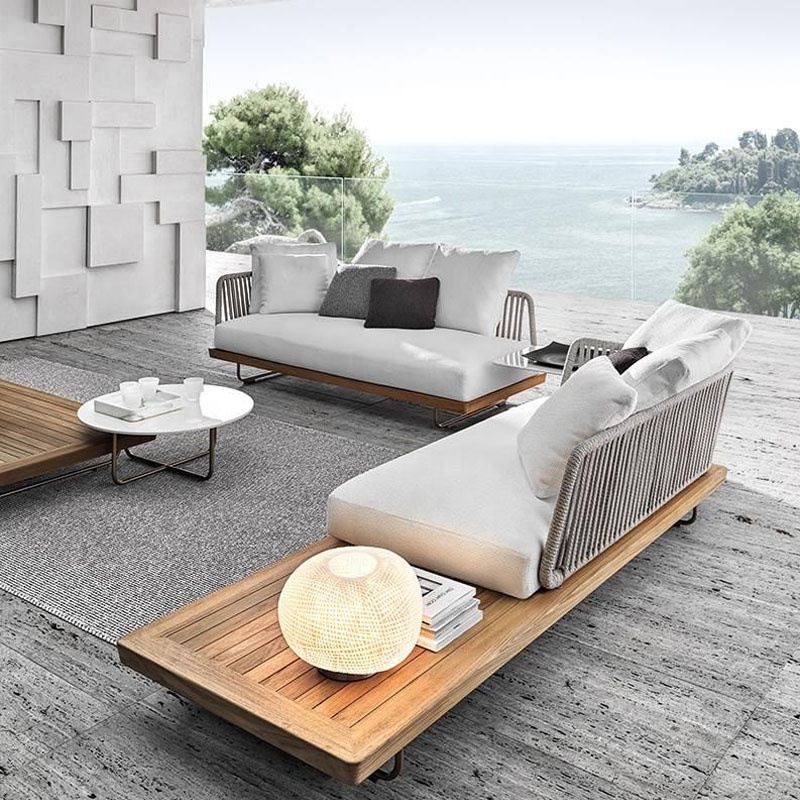 European luxury garden sets rope outdoor sectional sofas