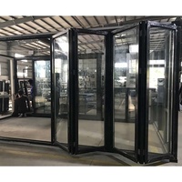 Fenêtre pliante en aluminium insonorisée à rupture de pont thermique avec cadre thermolaqué et moustiquaire personnalisée pour villa, terrasse, hôtel, balcon